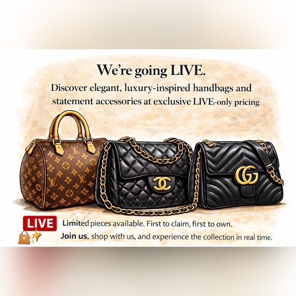 Gucci Handbags - Join Us LIVE / GAME/ LUXURY / GIVEAWAY / LOW START